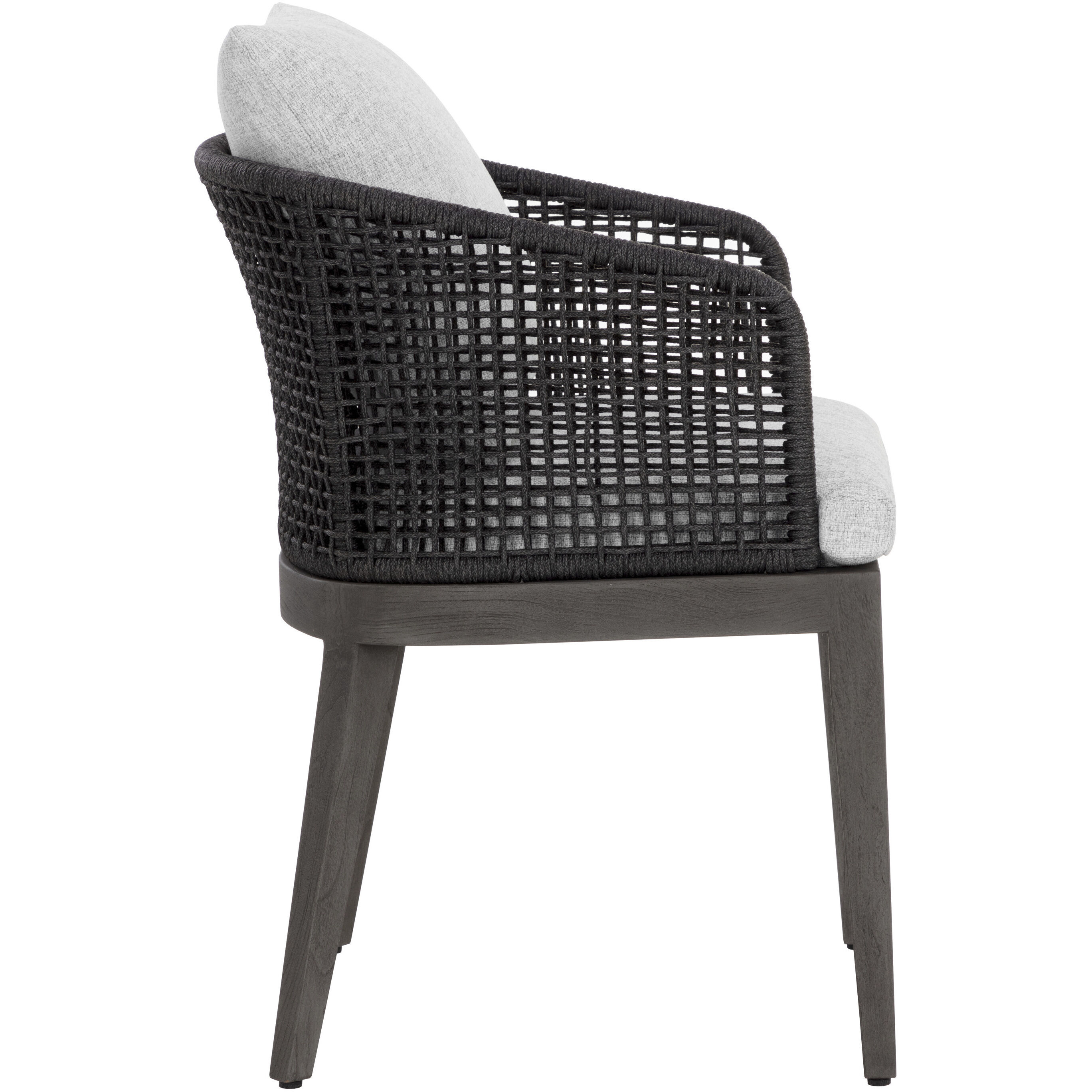 Capri Smoke Grey / Copacabana Marble Outdoor Dining Armchair